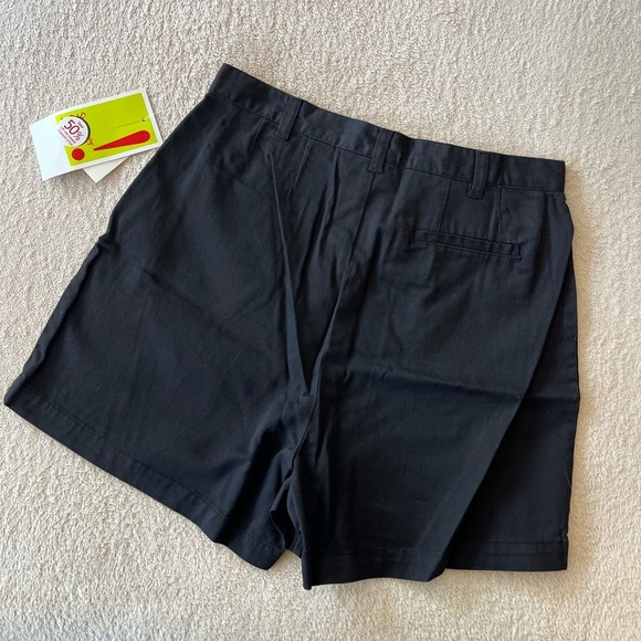 NWT 2000s Minimalist Black Cotton High Waisted Shorts 4 - Picture 8 of 11